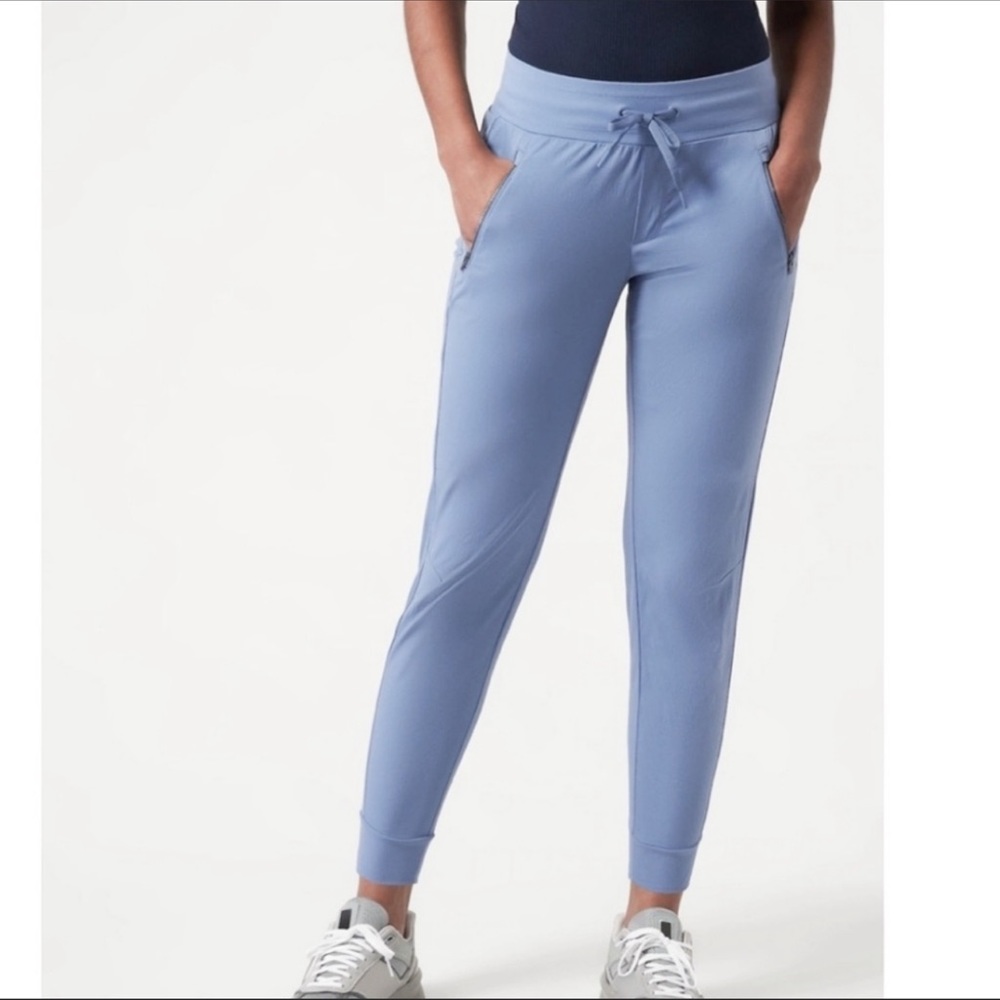 NWT Athleta TALL Trekkie North Joggers Ripstop Blue Jogger A